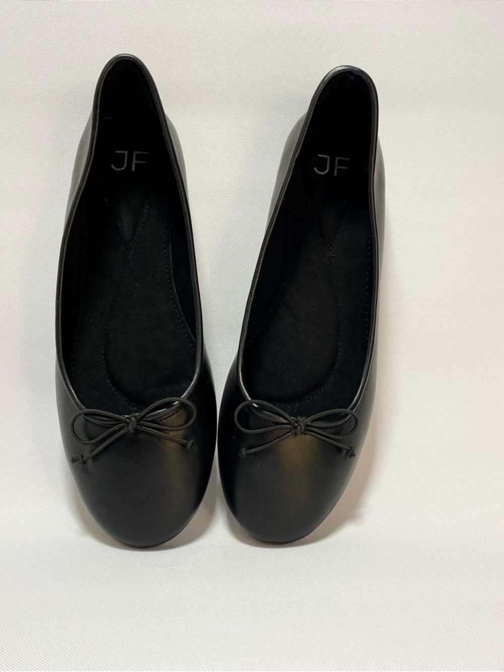 JustFab Black Bow Ballet Flats